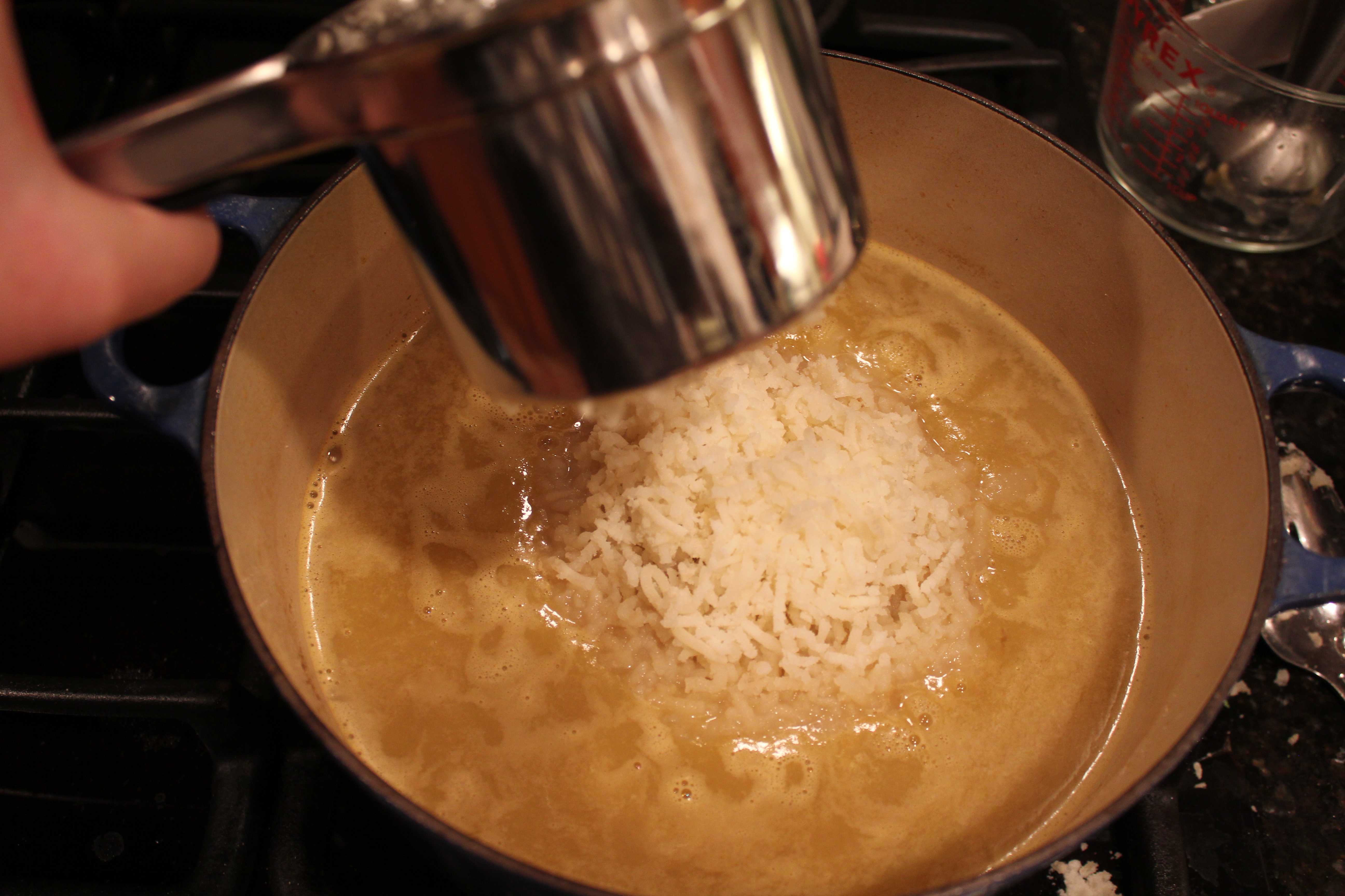 Alright, I'm sure that little history lesson made ya'll hungry so let's get to it. Traditional recipes for potato leek soup call for cream, but as I have noted in earlier posts like my Roasted Tomato Soup, smooth creaminess can be achieved in other ways. Here, I used a little coconut cream which I think really lends a fresh depth of flavor, without imparting a noticeable coconut taste. 