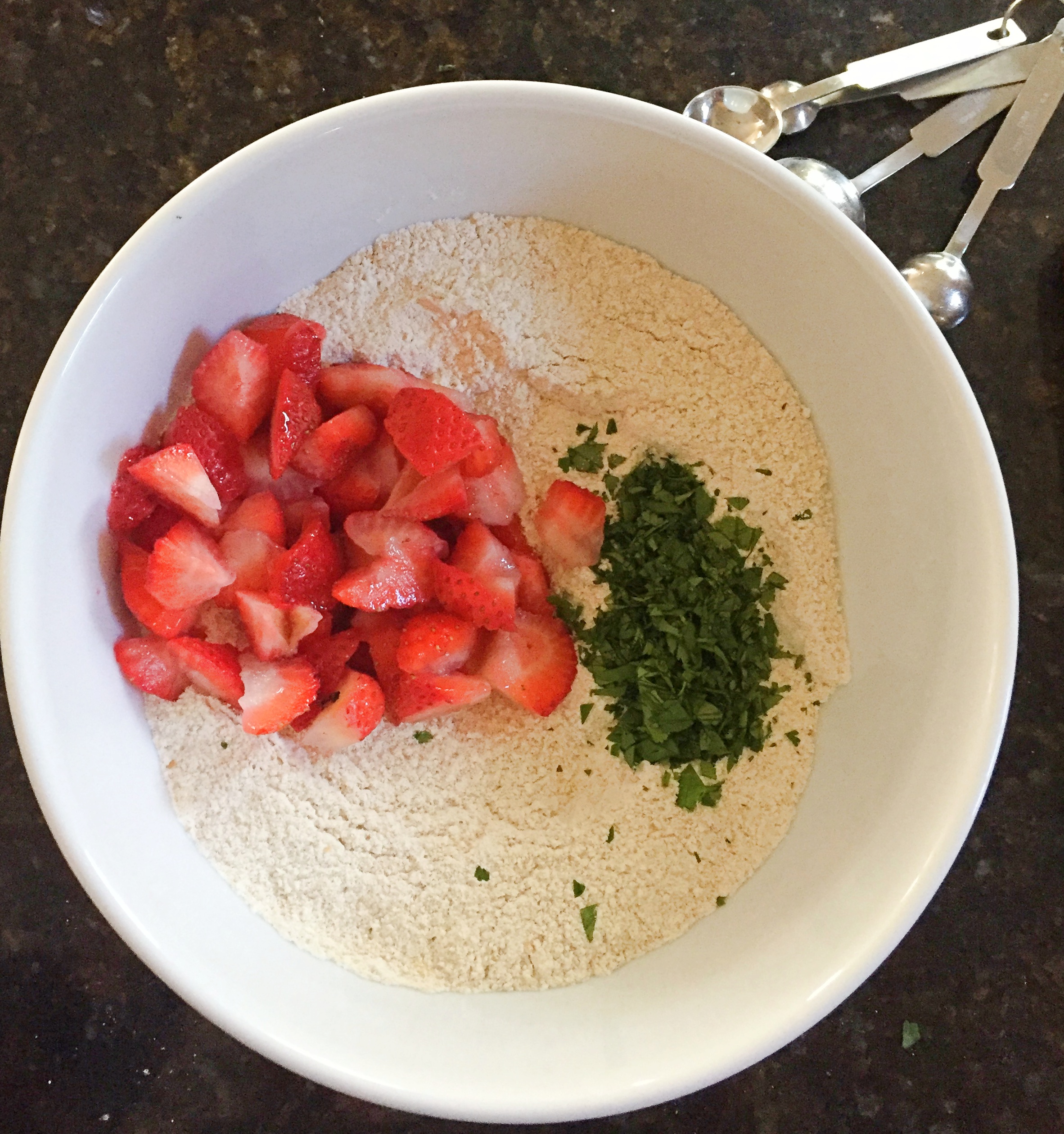 strawberry cilantro muffins ingredients believeinvegan.com