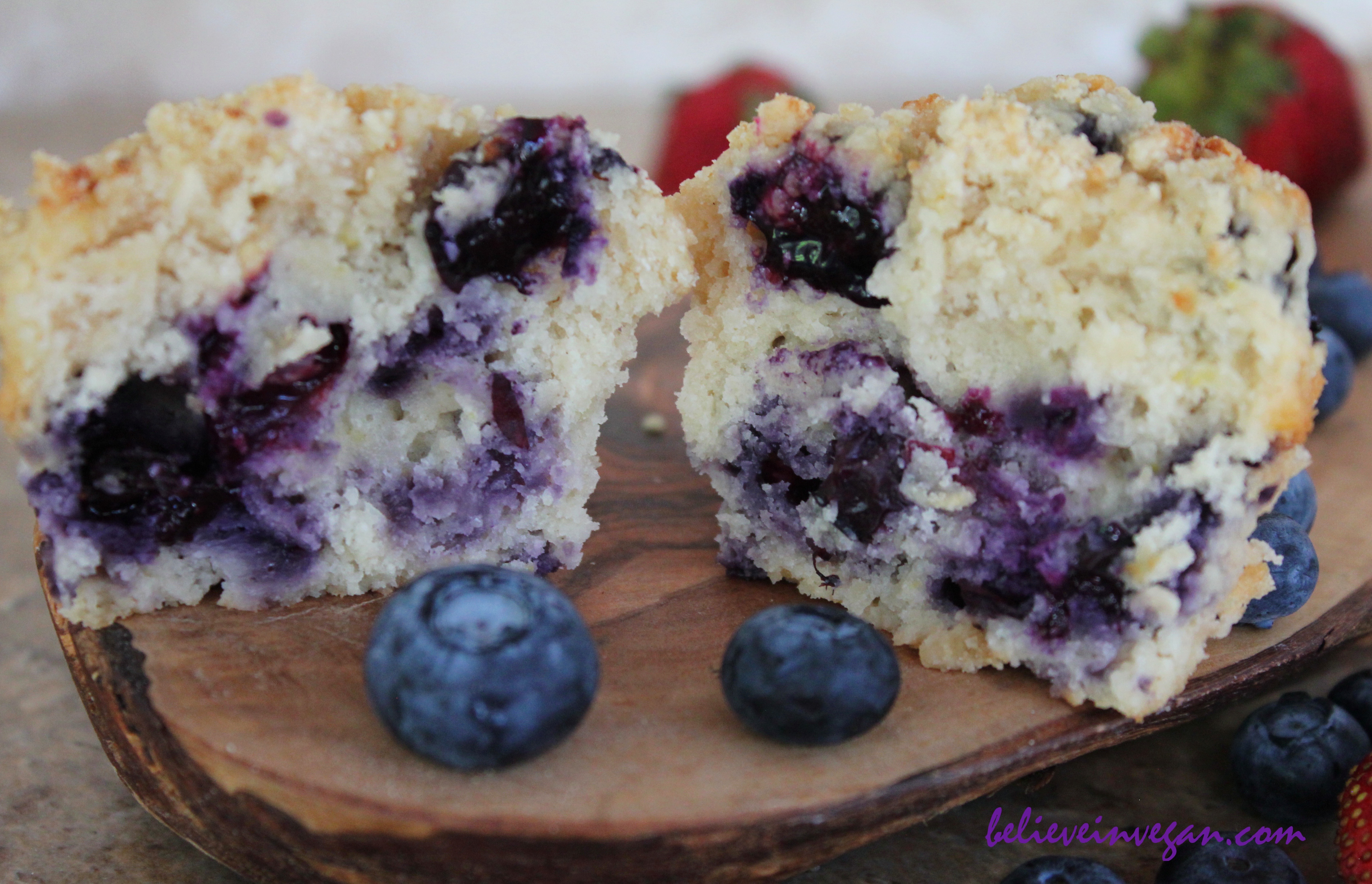 Oil Free Vegan Blueberry Nuffins believeinvegan.com