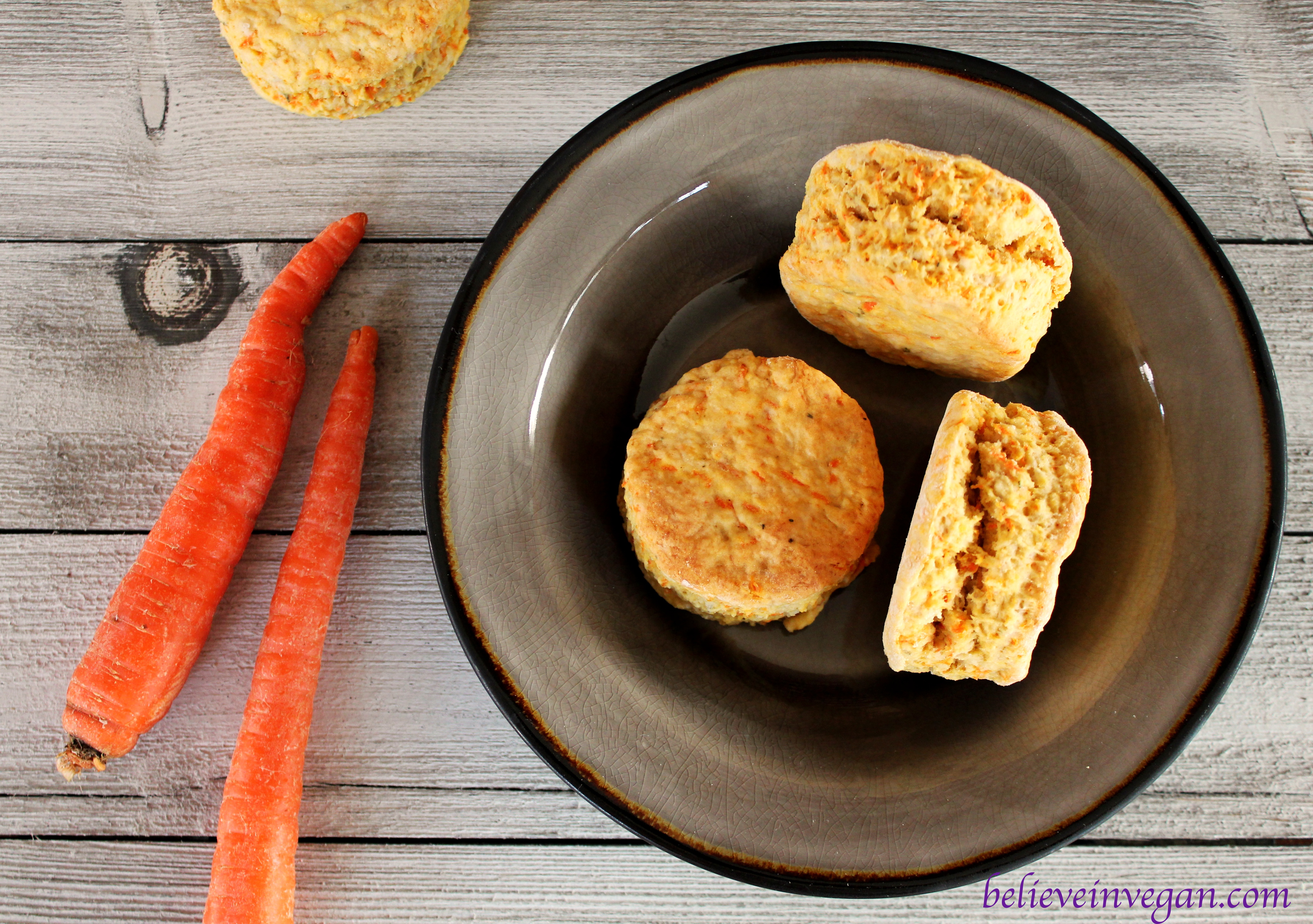 carrot thyme vegan biscuits believeinvegan.com