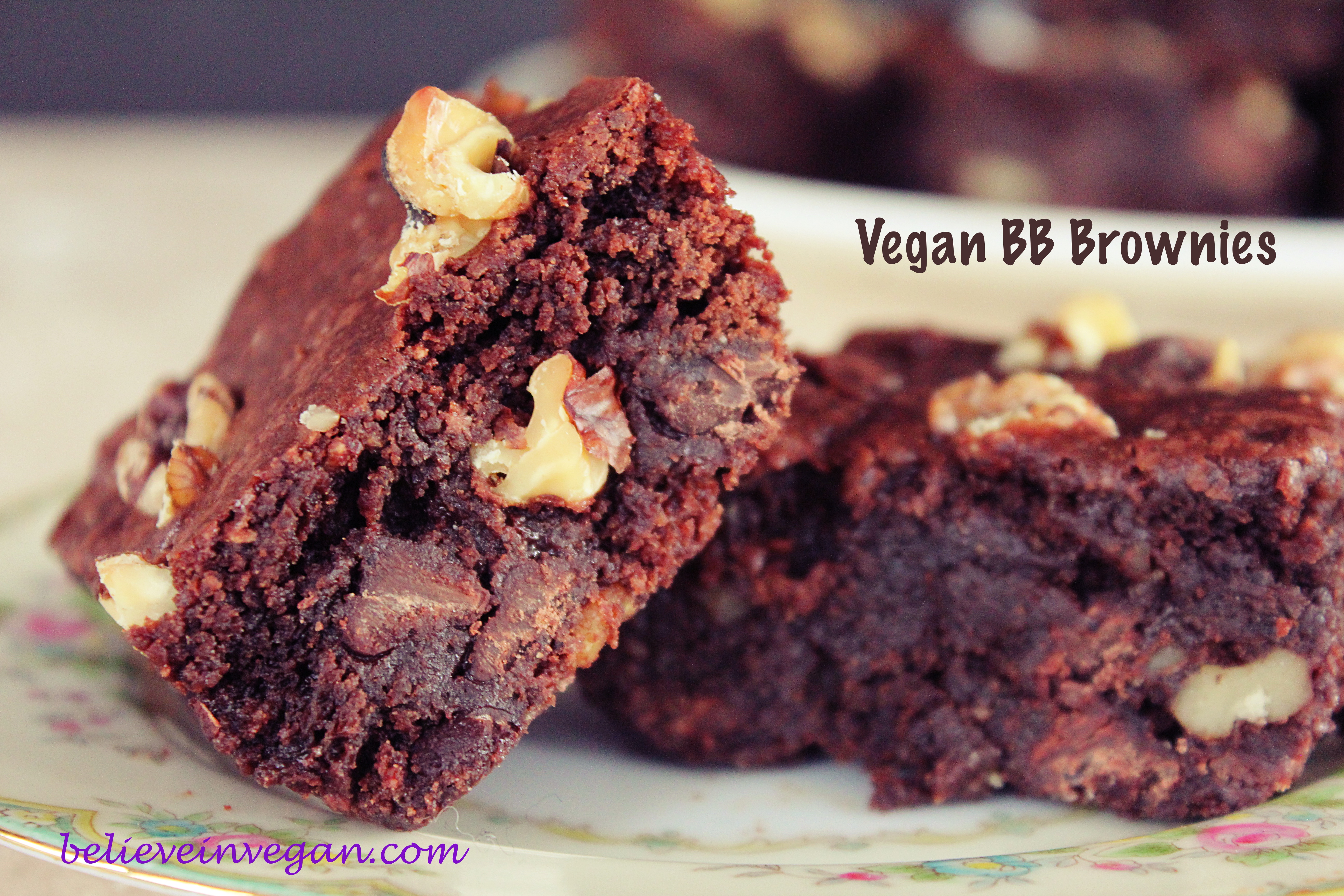 vegan black bean brownies believeinvegan.com